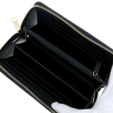 Saint Laurent- Leather Round Zipper Long Wallet