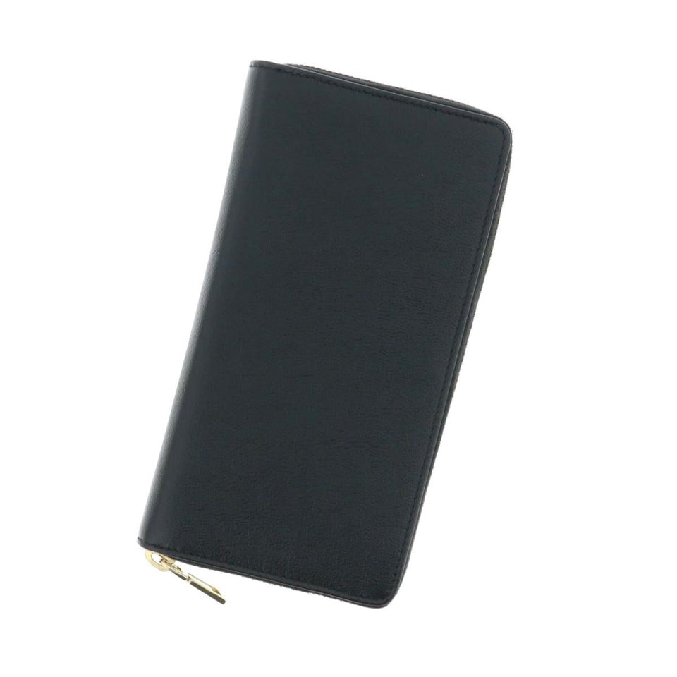 Saint Laurent- Leather Round Zipper Long Wallet