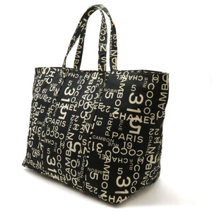 Chanel Canvas By Sea Line 2way Tote Bag Black/Ivory