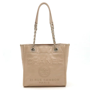Chanel Calfskin Deauville 2way Bag Pink Beige A93256
