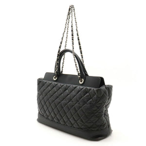 Chanel Leather Matelassé Portobello 2way Bag Black