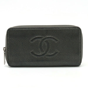 Chanel Caviar Skin Coco Mark Long Wallet A50071
