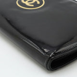 Chanel Patent Leather Make Up Coco Mark Long Wallet A47662