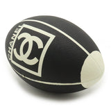 Chanel Rubber Coco Mark Rugby Ball Black White Used