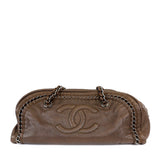 Chanel Metallic Brown CC Bowler Bag with Silver Hardware – Bags Junction