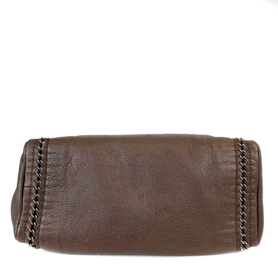 Chanel Metallic Brown CC Bowler Bag with Silver Hardware – Bags Junction
