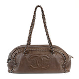 Chanel Metallic Brown CC Bowler Bag with Silver Hardware – Bags Junction