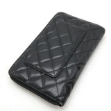 Chanel Cambon Line Coco Mark Leather Enamel Long Wallet A48660