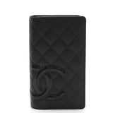 Chanel Soft Calf Cambon Line Coco Mark Long Wallet A26717