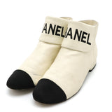 Chanel Fabric Leather Short Boots