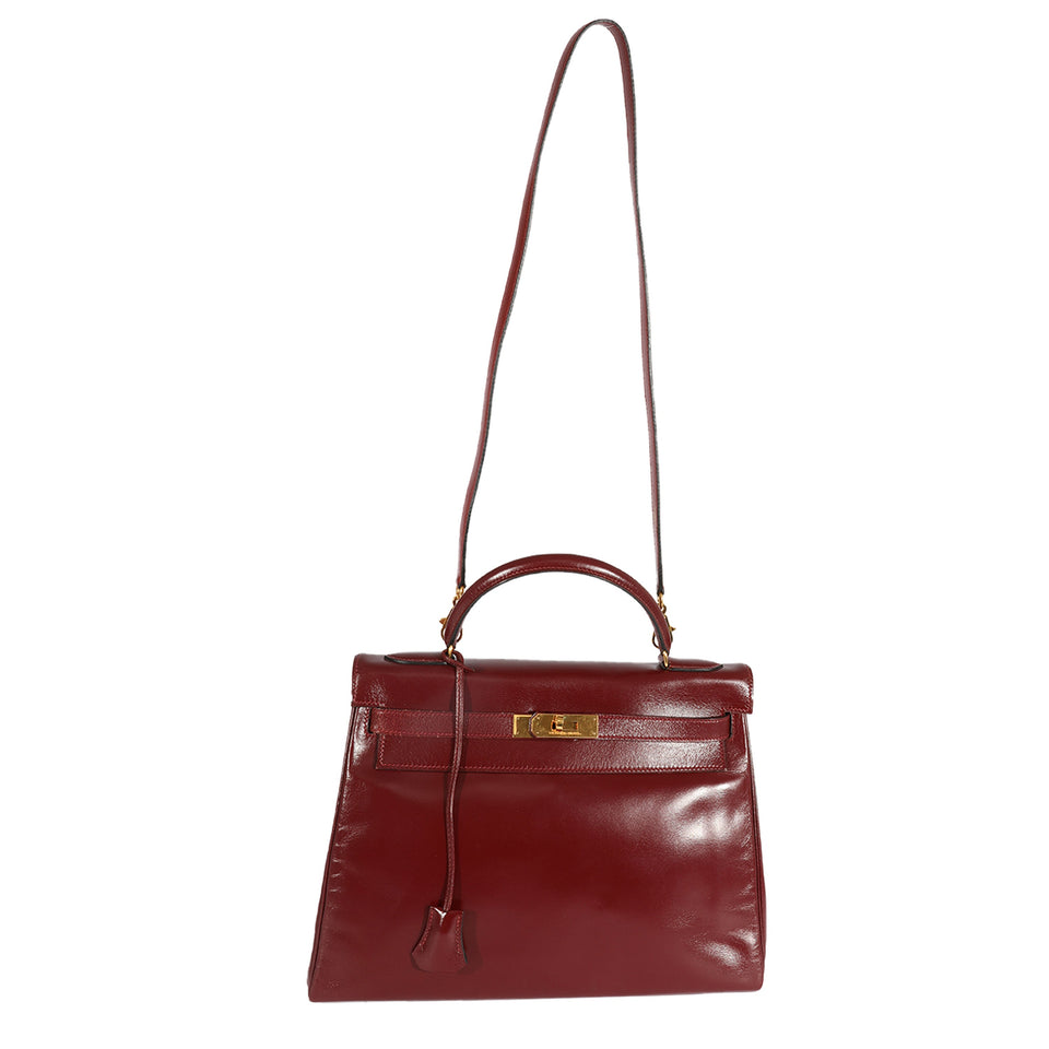 Hermes Kelly 32  Bordeaux Box