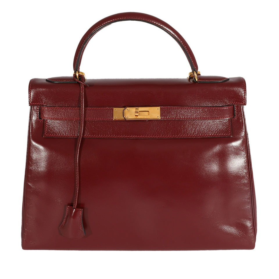 Hermes Kelly 32  Bordeaux Box
