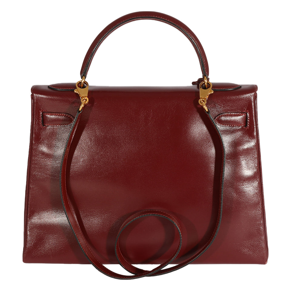 Hermes Kelly 32  Bordeaux Box