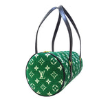Louis Vuitton Papillon 30 Green Monogram Jacquard Velvet Handbag