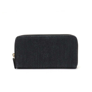 Chanel Deauville Line Straw Canvas Leather Long Wallet A80056