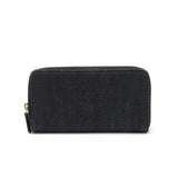 Chanel Deauville Line Straw Canvas Leather Long Wallet A80056