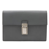 Prada Saffiano Clutch Bag 2way Bag Leather Grey