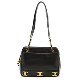 Chanel Triple Coco Leather 2way Shoulder Bag