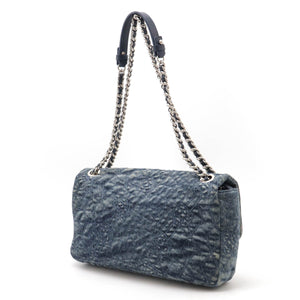 Chanel Denim Camellia Coco Mark Shoulder Bag