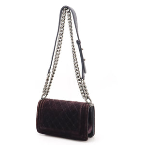 Chanel Velour Leather Boy Chanel Shoulder Bag A67085