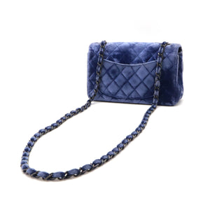 Chanel Velour Mini Matelasse Chain Shoulder Bag