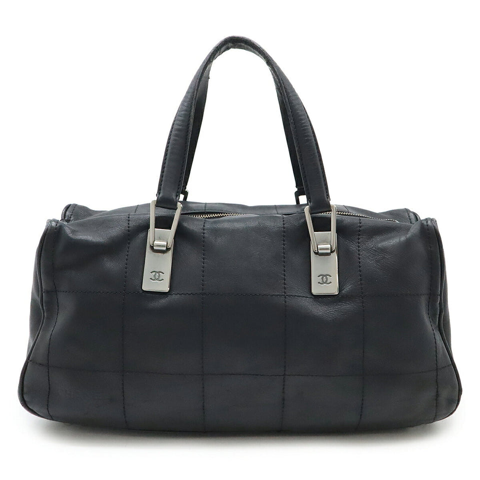 Chanel Choco Bar Leather Boston Bag