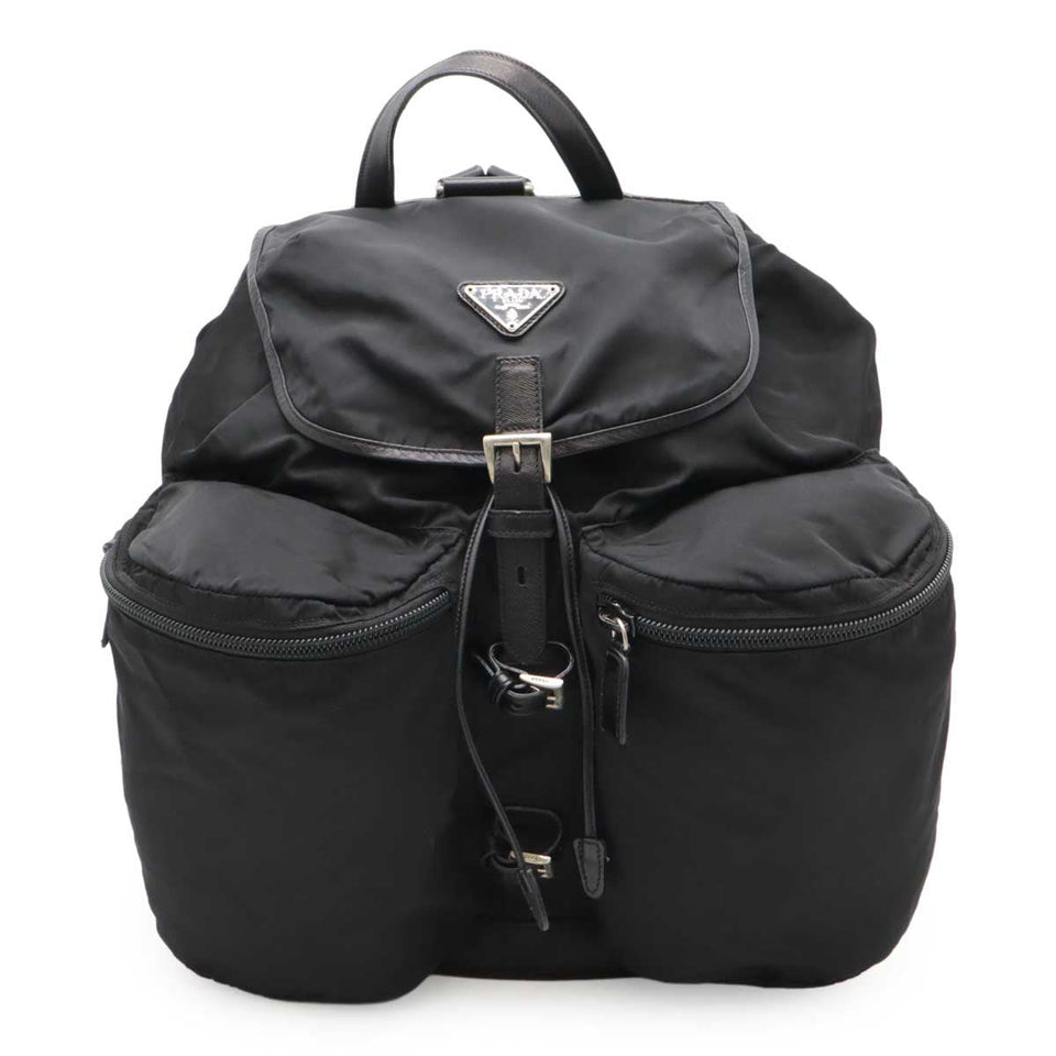 Prada Triangle Logo Nylon Backpack