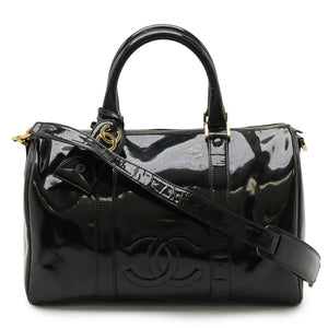 Chanel Patent Leather 2way Boston Bag