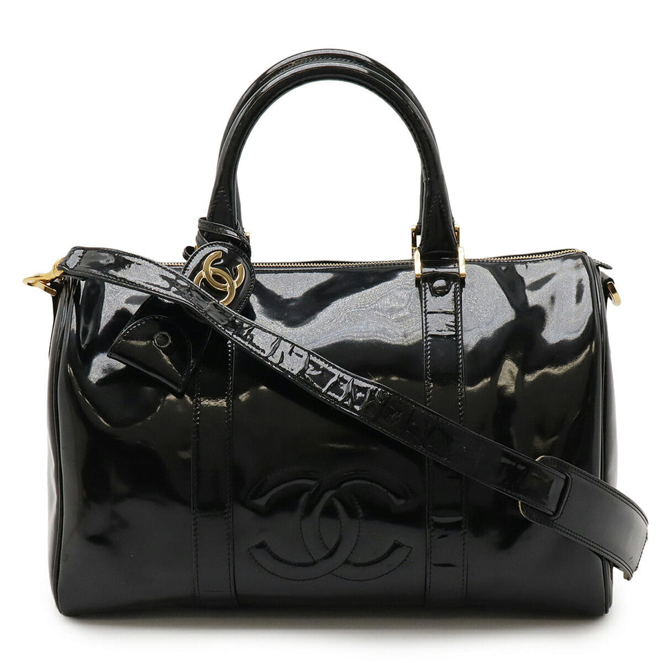 Chanel Patent Leather 2way Boston Bag