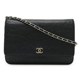 Chanel Camellia Lambskin Chain Wallet Shoulder Bag
