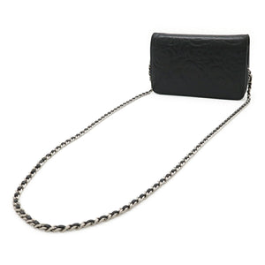 Chanel Camellia Lambskin Chain Wallet Shoulder Bag