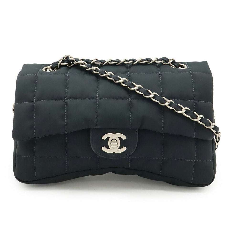 Chanel Choco Bar Nylon Shoulder Bag