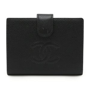 Chanel Coco Mark Caviar Leather Bifold Wallet