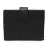 Chanel Coco Mark Caviar Leather Bifold Wallet