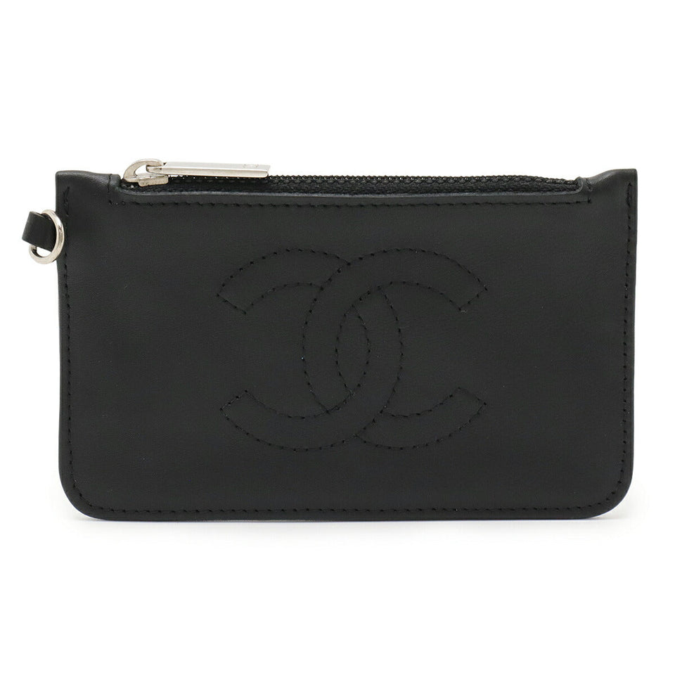 Chanel Coco Mark Leather Coin Purse
