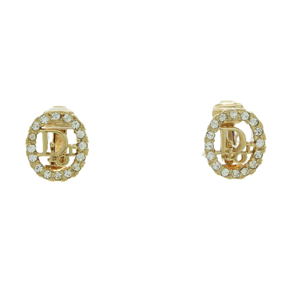 Christian Dior Logo Earrings