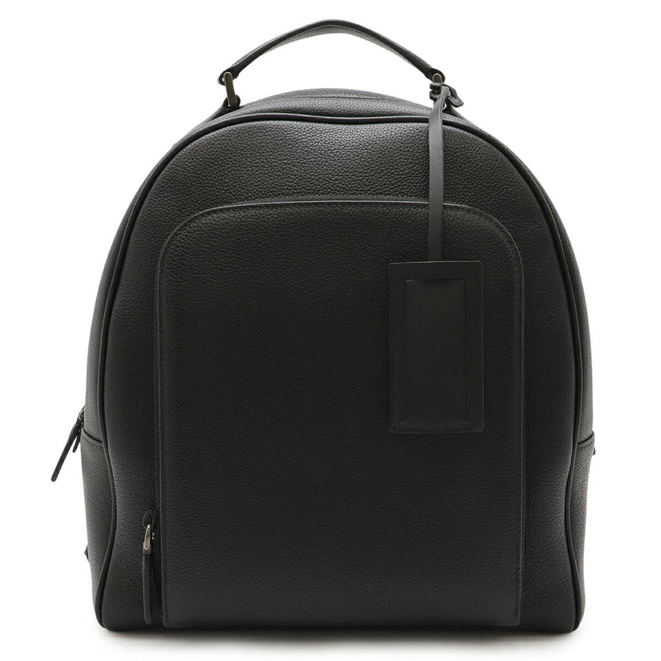 Prada Triangle Logo Leather Backpack