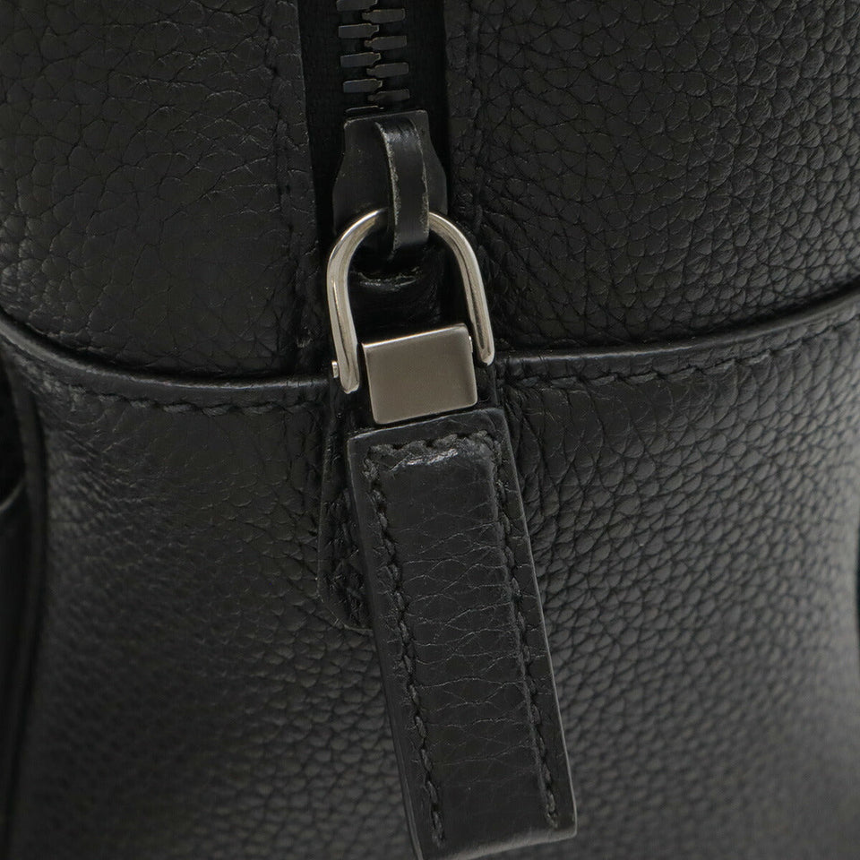 Prada Triangle Logo Leather Backpack