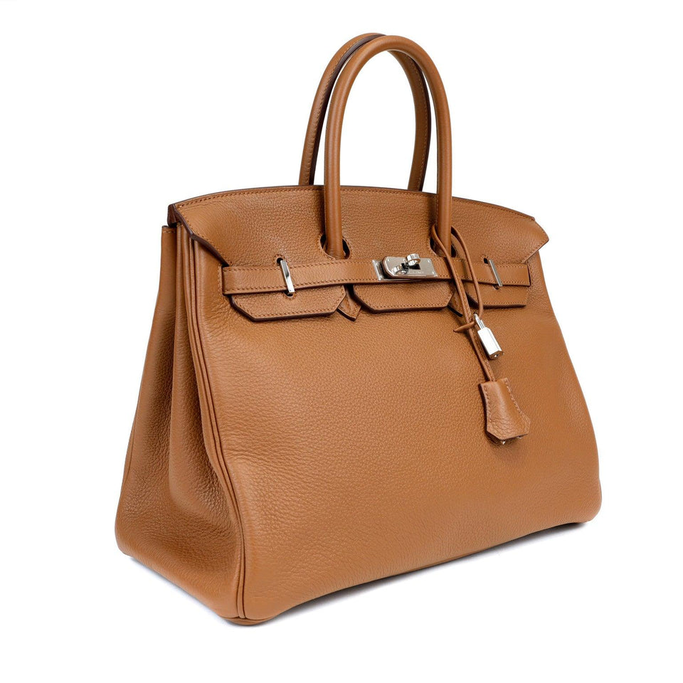 Hermes 35cm Bronze D'Ore Togo Birkin w/ Palladium Hardware