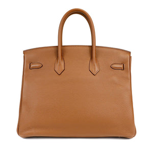 Hermes 35cm Bronze D'Ore Togo Birkin w/ Palladium Hardware