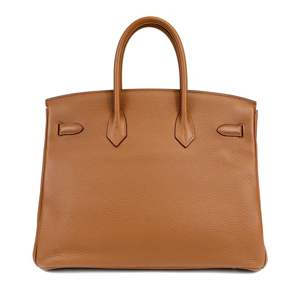 Hermes 35cm Bronze D'Ore Togo Birkin w/ Palladium Hardware