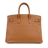 Hermes 35cm Bronze D'Ore Togo Birkin w/ Palladium Hardware