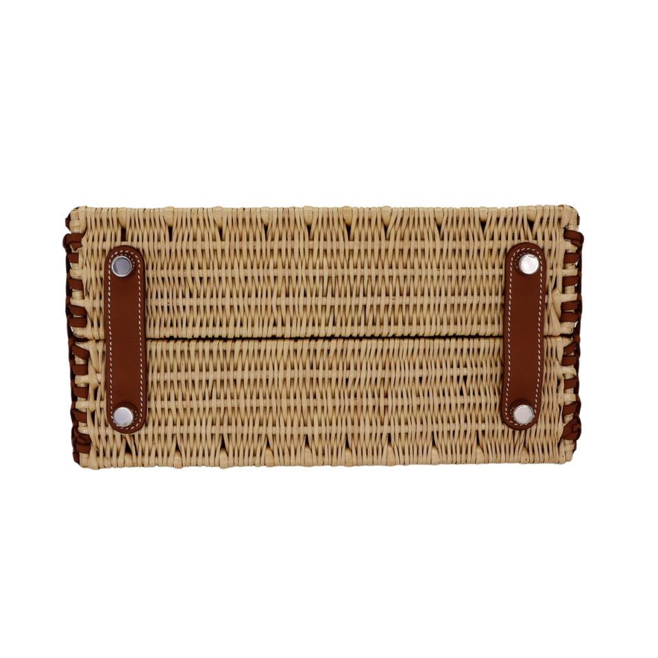 Hermes25cm Birkin Picnic Striped Gold Swift Palladium Hardware