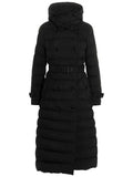 Luxury Burberry WoMen's Detachable Belted Long Padding Black