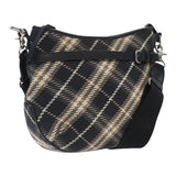 Burberry Nova Check Black Canvas Shoulder Bag ( )