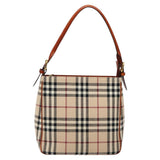 Burberry Nova Check Beige Wool Shoulder Bag ( )