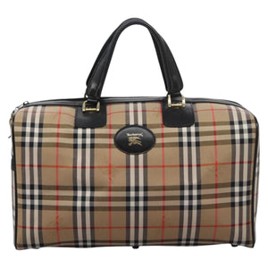 Burberry Nova Check Beige Canvas Travel Bag ( )