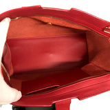 Saint Laurent- Petit Cabas Shoulder Bag Wine Red Gold Metal Fittings