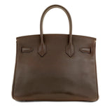 Hermes 30cm Havana Brown Evergrain w/ Palladium Hardware