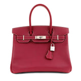Hermes 30cm Rose Tyrien Epsom Candy Collection Birkin w/ Palladium Hardware